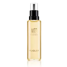 Alien Goddess Parfum Nachfüllflakon mit schwarzer Pumpe auf weißem Hintergrund